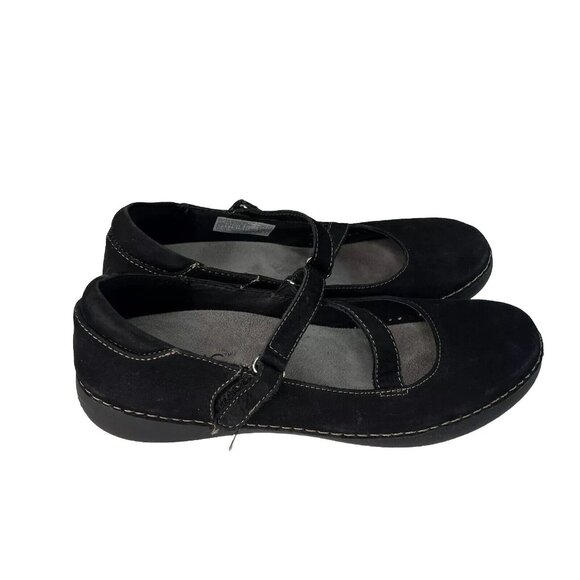 Vionic Juide Black Suede Slip-On Low Wedge Heel Mary Jane Size US 8 - Picture 1 of 7